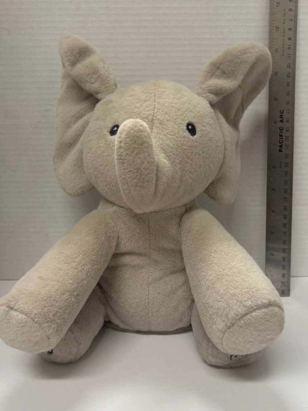 Baby Gund Flappy the Peek a Boo Elephant Plays and Sings Do Your Ears Hang Low
